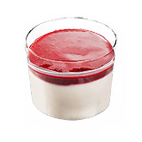 Fromage blanc, coulis fruits rouges